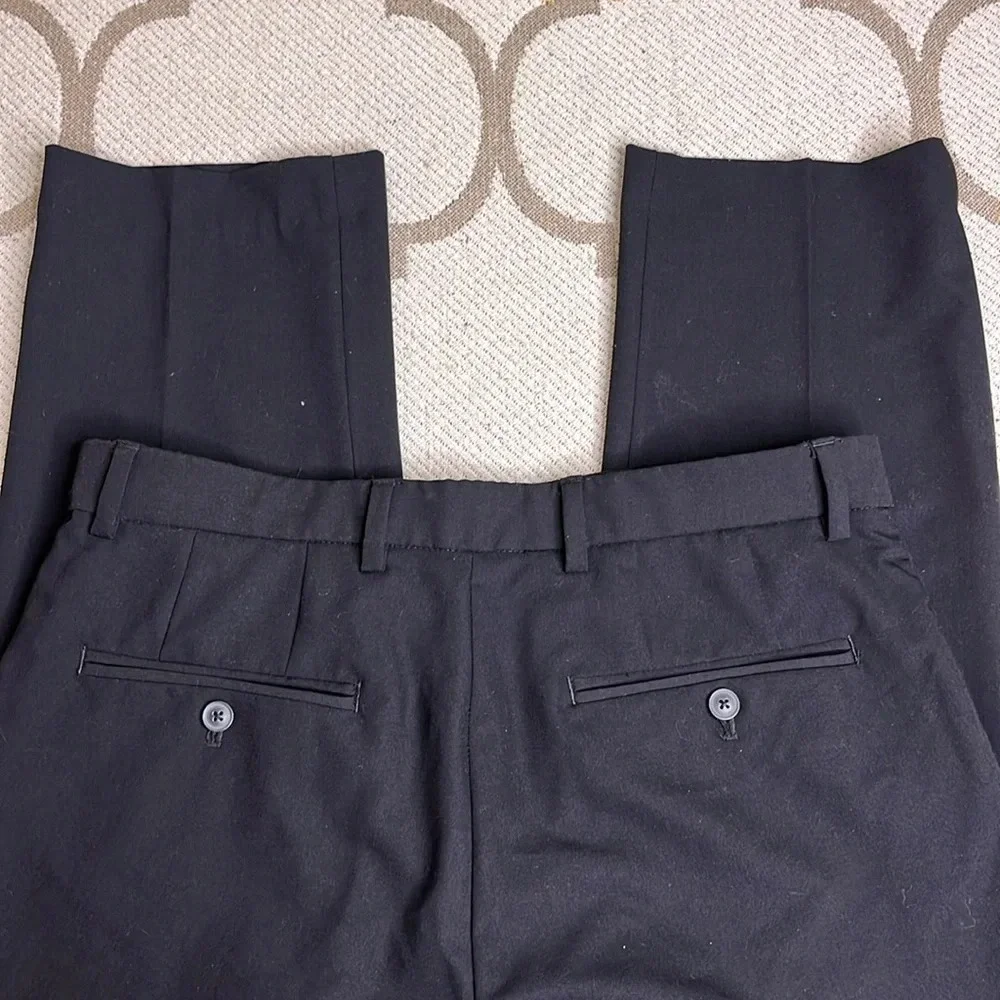 Perry Ellis Portfolio Flex Stretch waist grip black trouser pants, 32x30